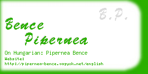 bence pipernea business card